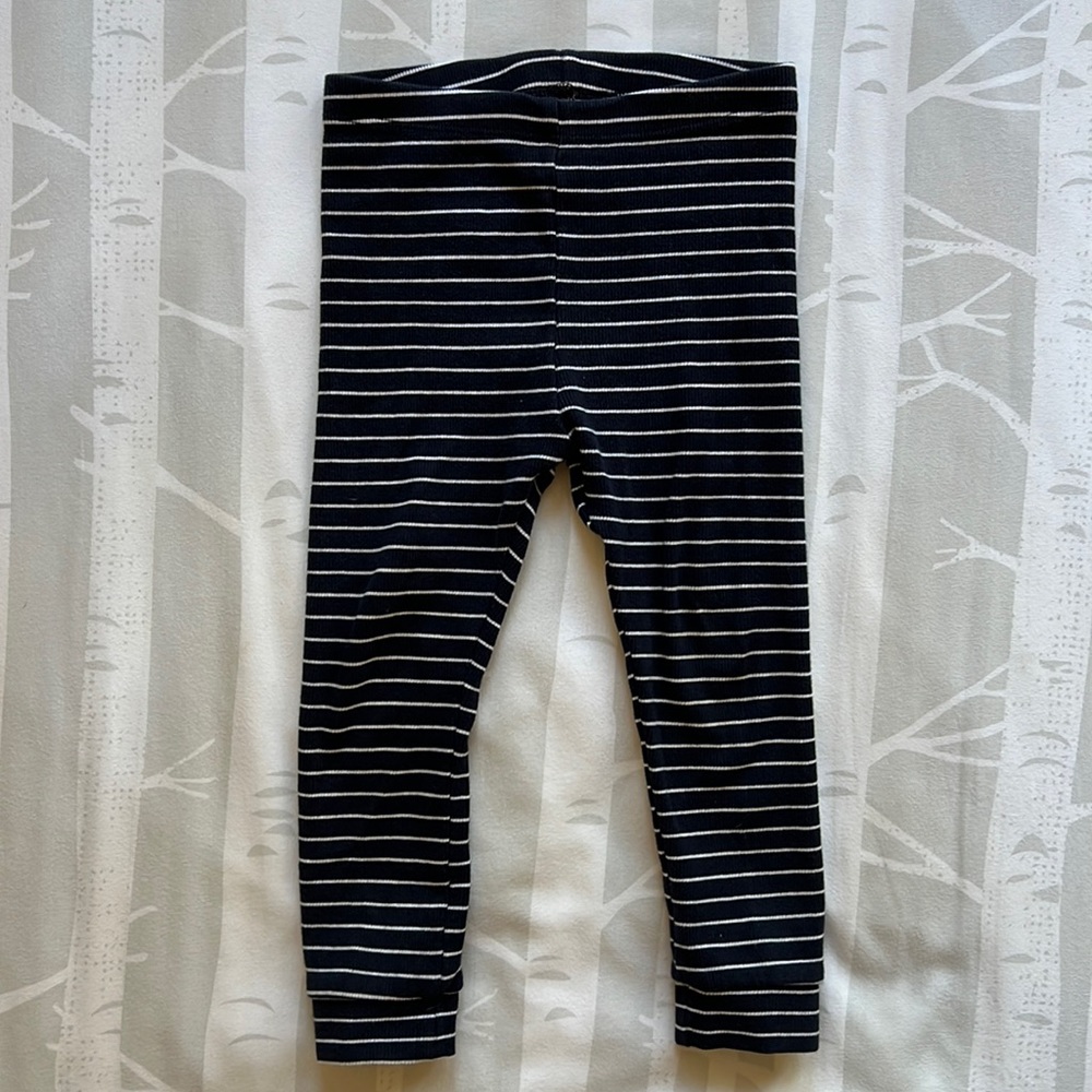 H&M organic cotton 1.5-2 year striped leggings